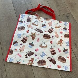 Homegoods TJMaxx Marshalls Viral Christmas Dessert Print Shopper Tote Bag NWT